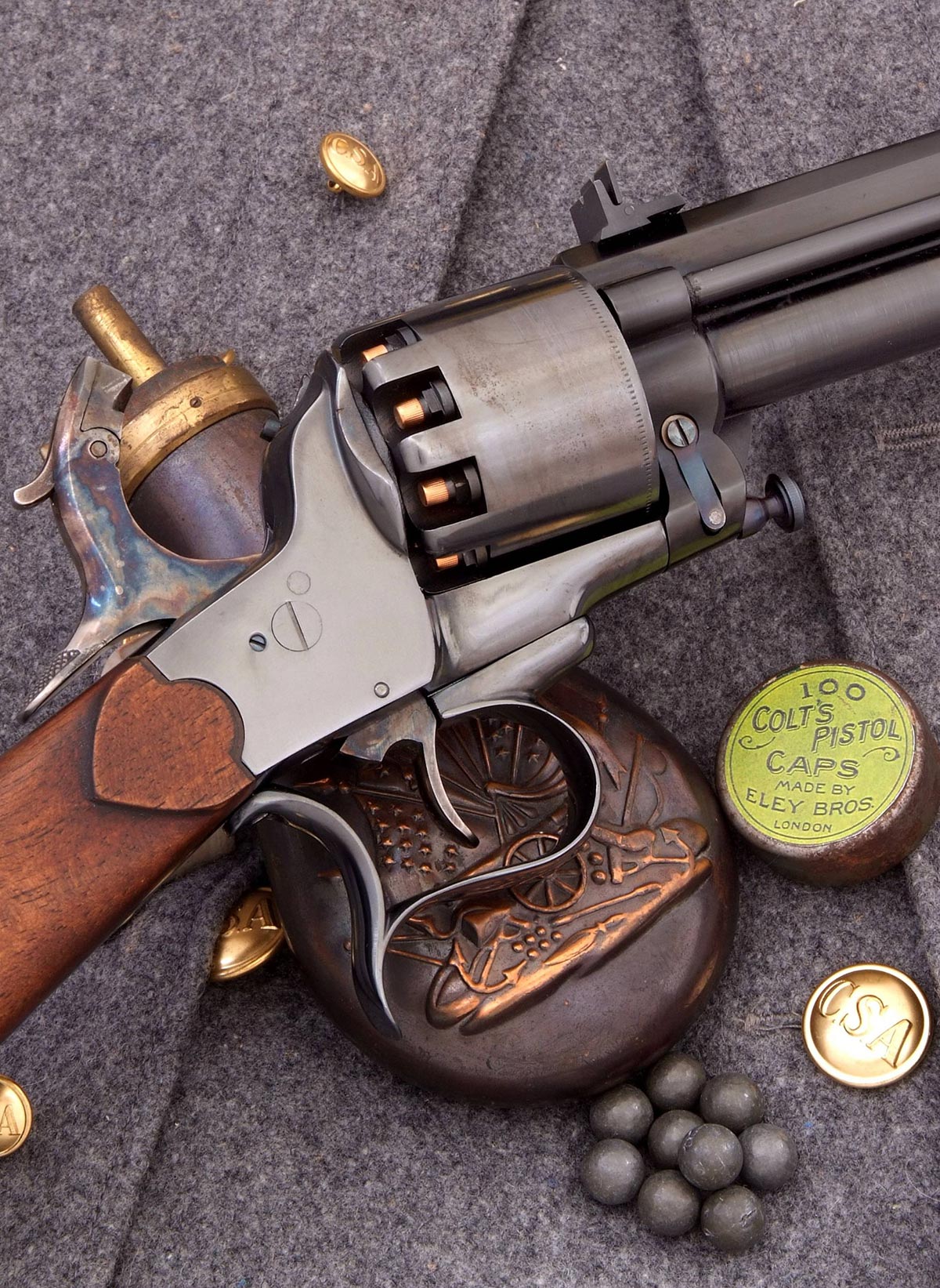 LeMat Revolving Carbine Civil War Weapons LeMat Revolver